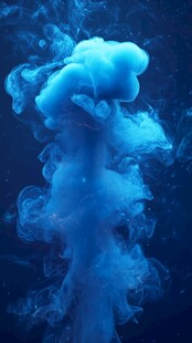 水墨云烟蓝色背景