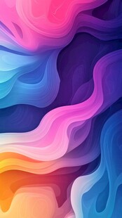 多彩曲线唯美高雅形状