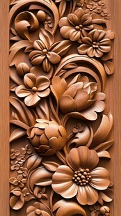 木头浮雕花纹