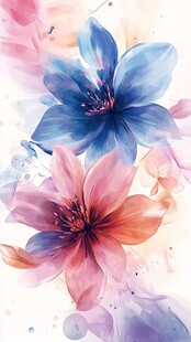 彩色绚丽梦幻唯美花朵