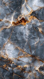 蓝色透光大理石装饰画