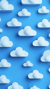 几何云朵面料素材