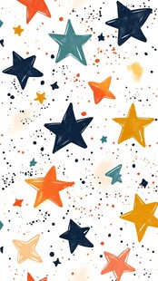 壁纸儿童卡通幻彩星星