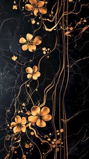 高清简约黑金花