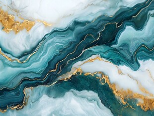 大理石纹路客厅流体画