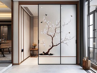 艺术玻璃推拉门