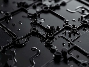 黑色电路板背景