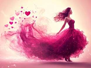 浪漫女孩图片唯美