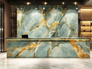 前台大理石背景墙