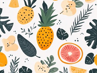扁平风水果图案