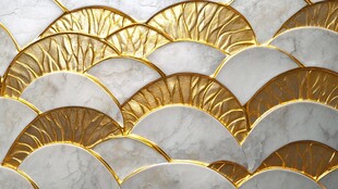 立体圆弧大理石背景墙