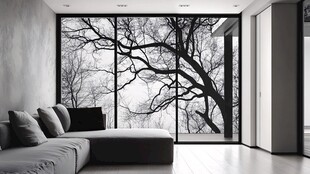 树形意境背景墙