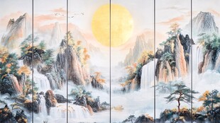 风水画屏风