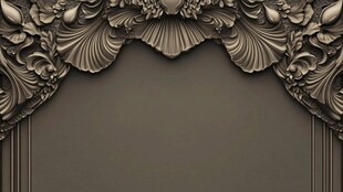 金色奢华浮雕装饰设计