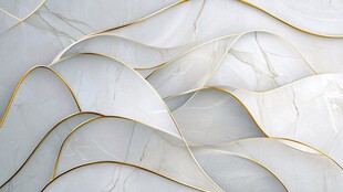 金色线条意境背景墙轻