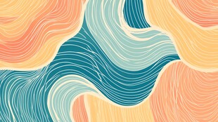 简洁大气拼色曲线纹理