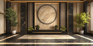 大理石纹金迎宾区