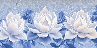 蓝色荷花背景