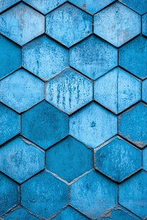 六角砖背景墙