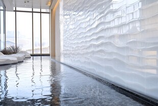 波浪造型玻璃墙