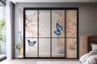 艺术玻璃推拉门