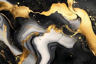 黄金流体艺术画