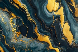 蓝色流体创意抽象画