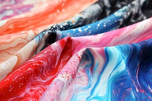 肌理彩色流体装饰画