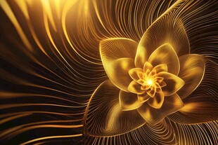 4d金色线条艺术