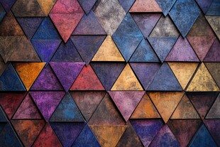 几何拼接背景墙