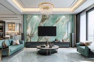 轻奢大理石背景墙