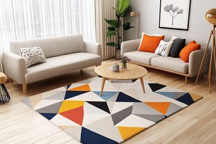 北欧立体几何地毯地垫