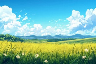 宽屏风景画
