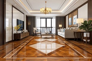 圆方形拼花实木地板