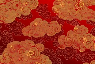 红色云纹