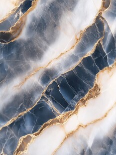 蓝色透光大理石装饰画