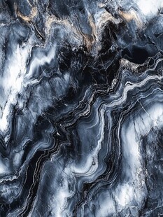 蓝色透光大理石装饰画