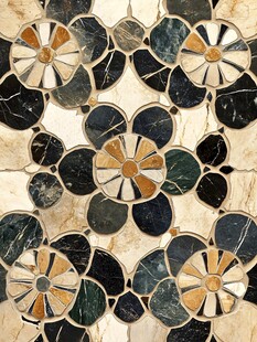 染色玻璃拼花壁纸