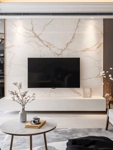 大理石岩板电视背景墙