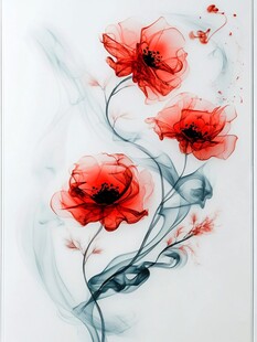 飘逸花朵装饰画