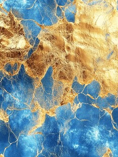 金色透光大理石装饰画