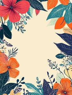 植物背景扁平插画