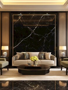 黑金高档大理石背景墙