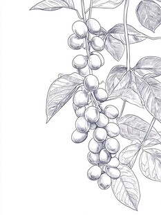 木蓝莓线稿
