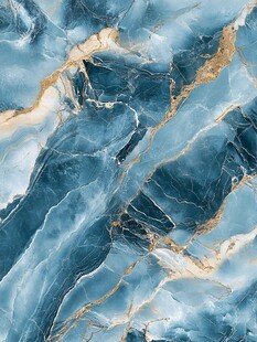 蓝色透光大理石装饰画