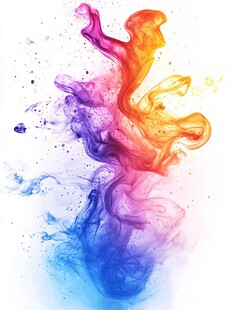 彩色创意墨舞素材