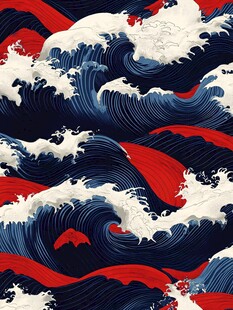 浪涛翻滚包装底纹