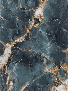 蓝底金线大理石