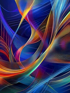 炫彩绚丽曲线条纹高雅