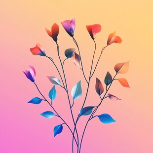 渐变色植物